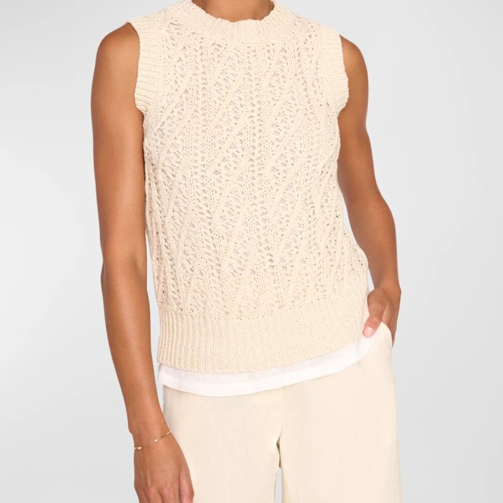 BROCHU WALKER OTTO TANK IN EGRET - SIZE SMALL
